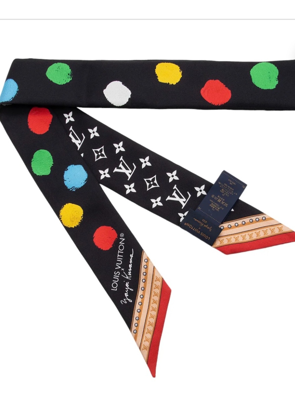 Louis. Vuitton. Polka Dot Y. Kusama. Monogram Printed Scarf